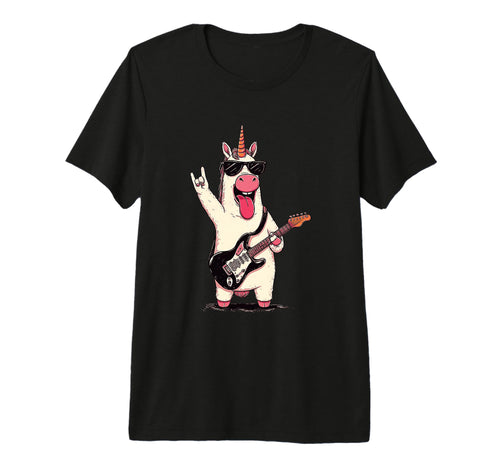 Unicorn Guitar Player Funny Rock Music T-Shirt - Unique Graphic for Adults - T-Shirt, Sweatshirt, Hoodie