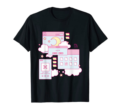 Kawaii Aesthetic Browser Vaporwave T-Shirt - Minimalist Print Men Women - T-Shirt, Sweatshirt, Hoodie