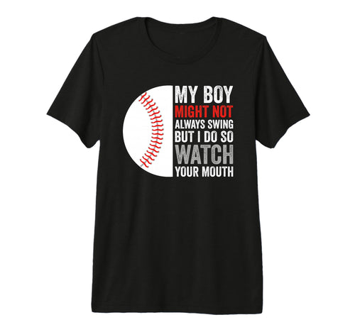 Funny Baseball Parent Swing Joke Tri T-Shirt - Minimalist Print Unisex - T-Shirt, Sweatshirt, Hoodie