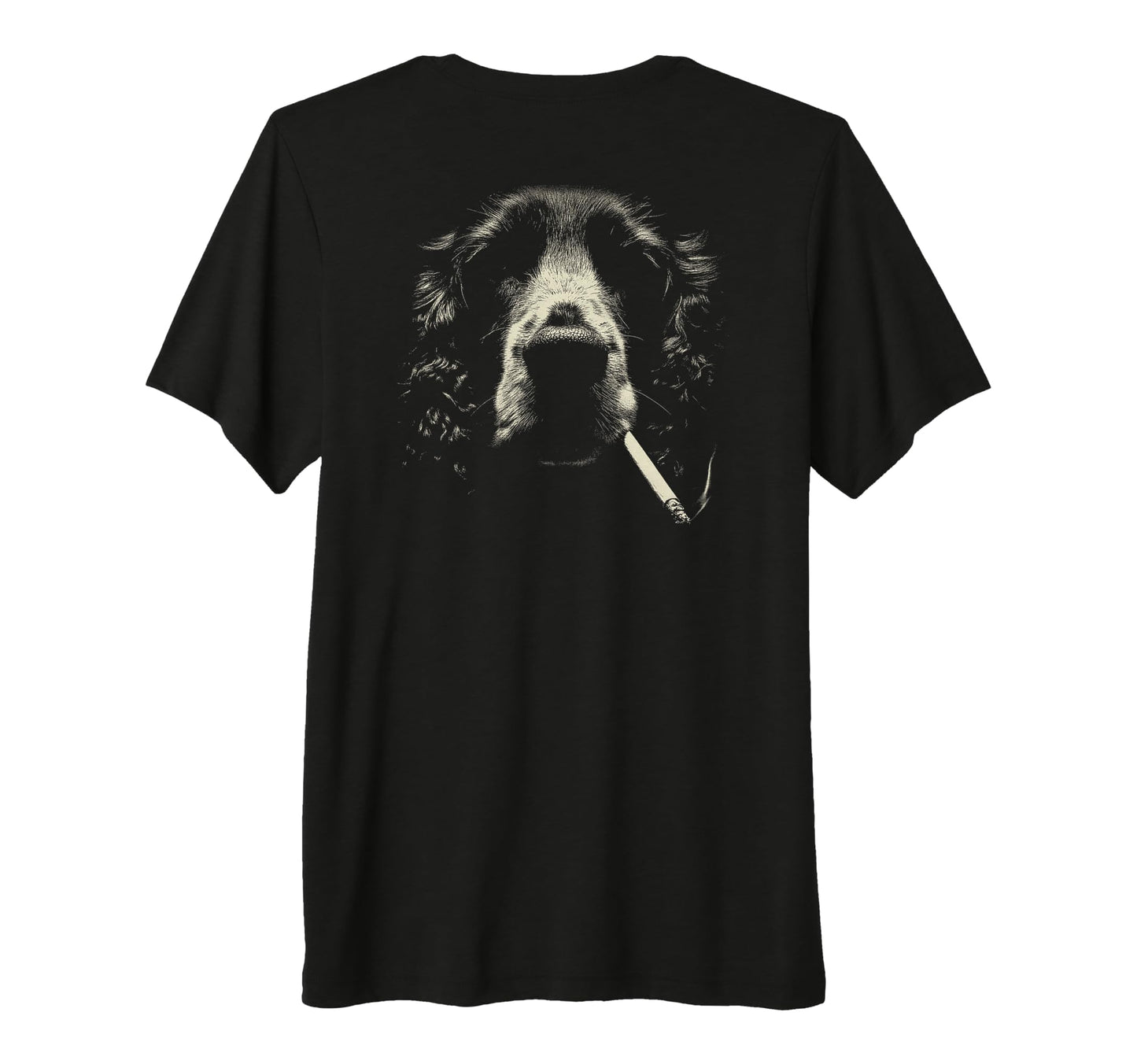 English Cocker Spaniel Smoking T-Shirt - Aesthetic Graphic for Adults - T-Shirt, Sweatshirt, Hoodie