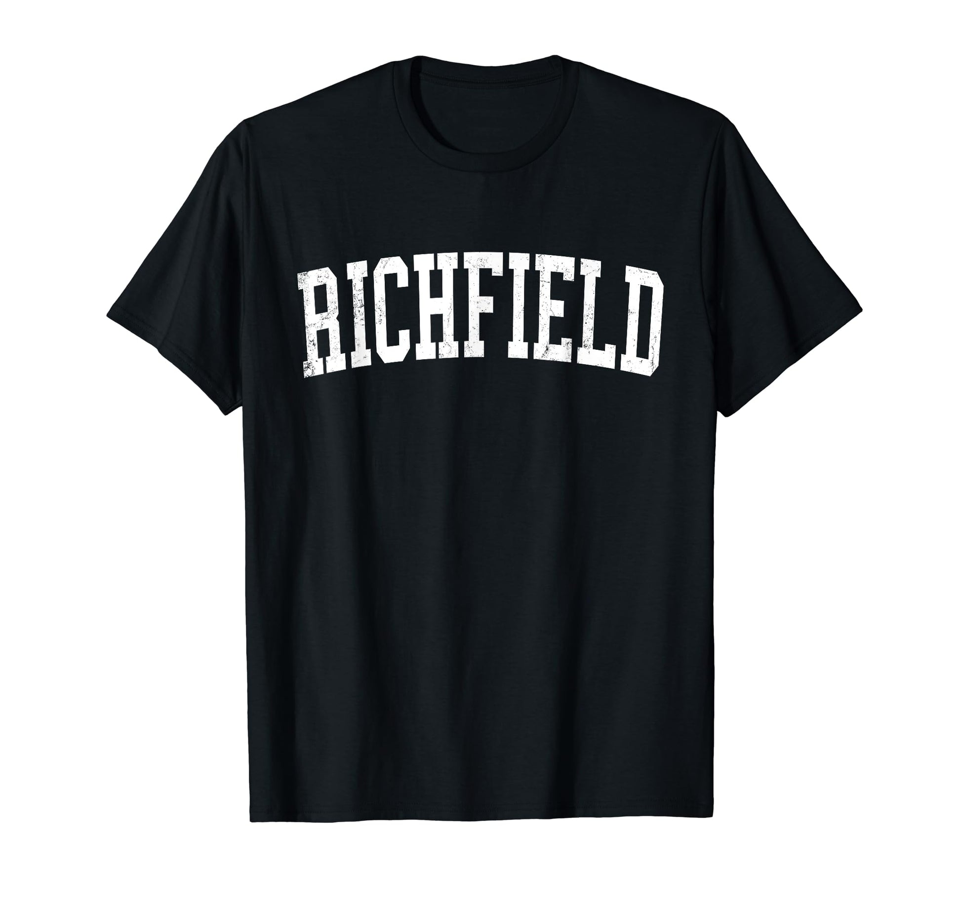 Richfield Mn Distressed White Varsity T-Shirt - Graphic Print for Adults - T-Shirt, Sweatshirt, Hoodie