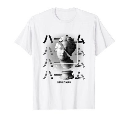 Vaporwave Statue Aesthetic Art Glitch T-Shirt - Custom Art Print Men Women - T-Shirt, Sweatshirt, Hoodie