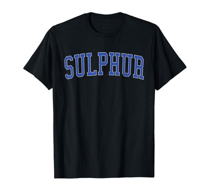 Sulphur La Distressed Blue Varsity T-Shirt - Custom Art Print Men Women - T-Shirt, Sweatshirt, Hoodie