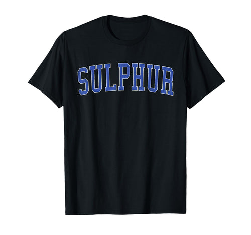 Sulphur La Distressed Blue Varsity T-Shirt - Custom Art Print Men Women - T-Shirt, Sweatshirt, Hoodie
