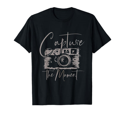 Capture Moment Photography Camera Lens T-Shirt - Graphic Print for Adults - T-Shirt, Sweatshirt, Hoodie