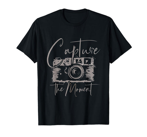 Capture Moment Photography Camera Lens T-Shirt - Graphic Print for Adults - T-Shirt, Sweatshirt, Hoodie