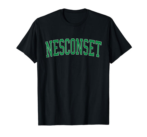 Nesconset Ny Distressed Green Varsity T-Shirt - Trendy Graphic for Adults - T-Shirt, Sweatshirt, Hoodie