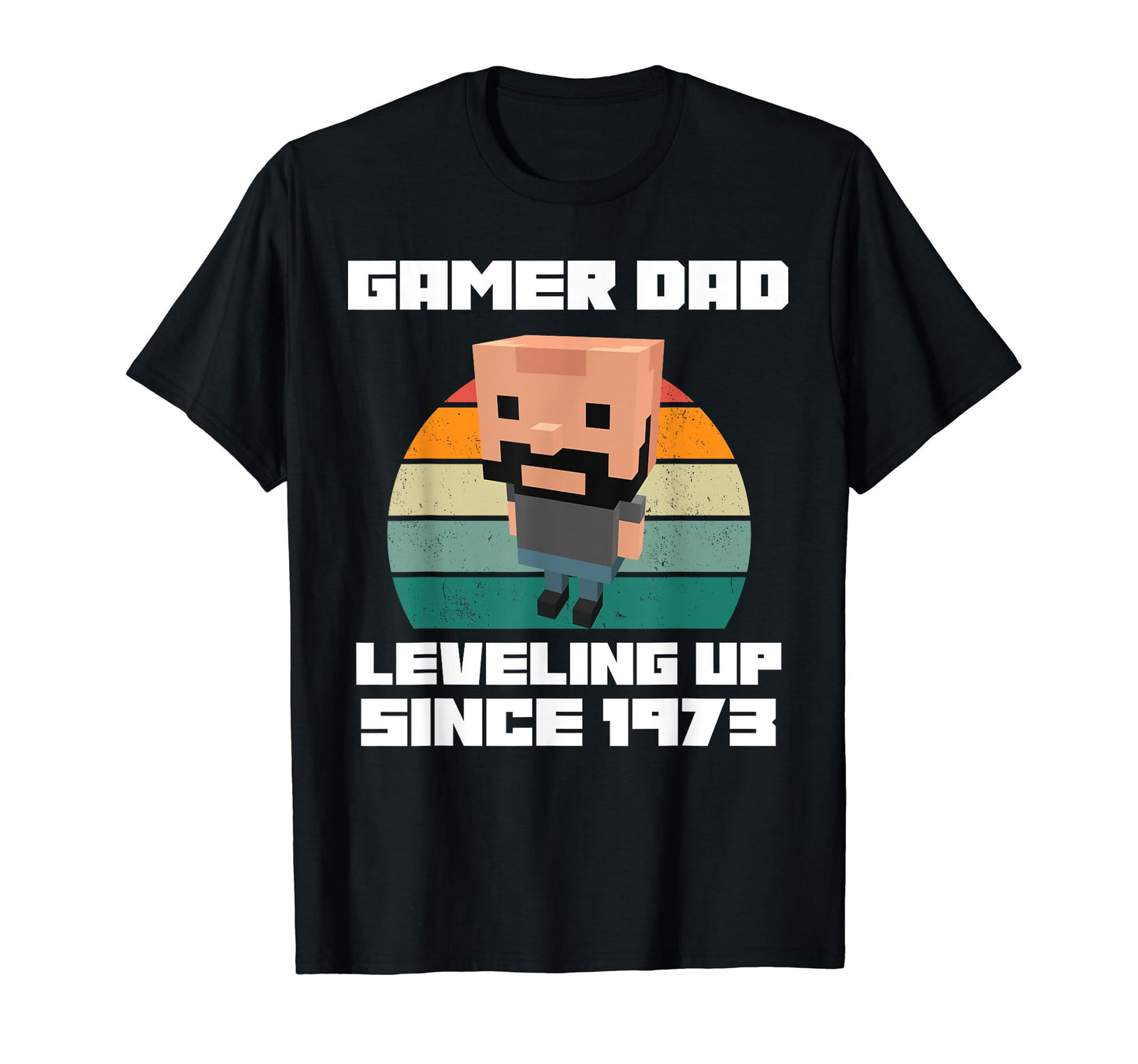 Gamer Dad Leveling Up Since 1973 T-Shirt - Trendy Graphic for Adults - T-Shirt, Sweatshirt, Hoodie