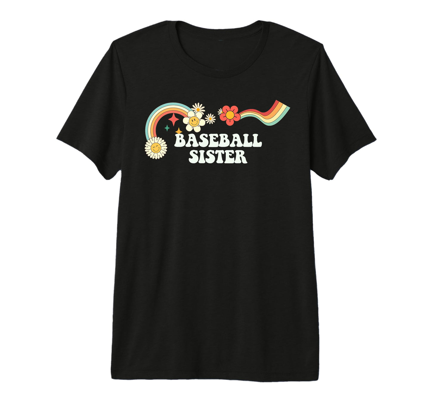 Groovy Funny Baseball Sister Tri T-Shirt - Casual Everyday Wear for Adults - T-Shirt, Sweatshirt, Hoodie