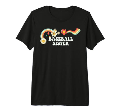Groovy Funny Baseball Sister Tri T-Shirt - Casual Everyday Wear for Adults - T-Shirt, Sweatshirt, Hoodie