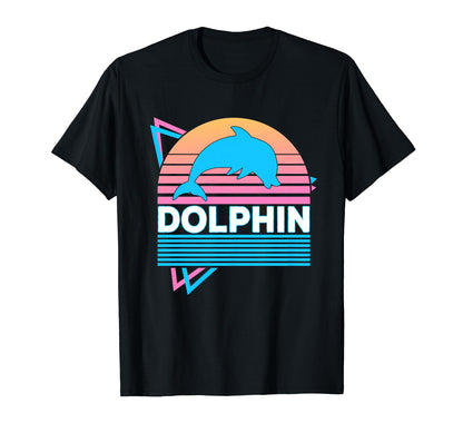 Dolphin Vaporwave Aesthetic T-Shirt - Custom Art Print Men Women - T-Shirt, Sweatshirt, Hoodie