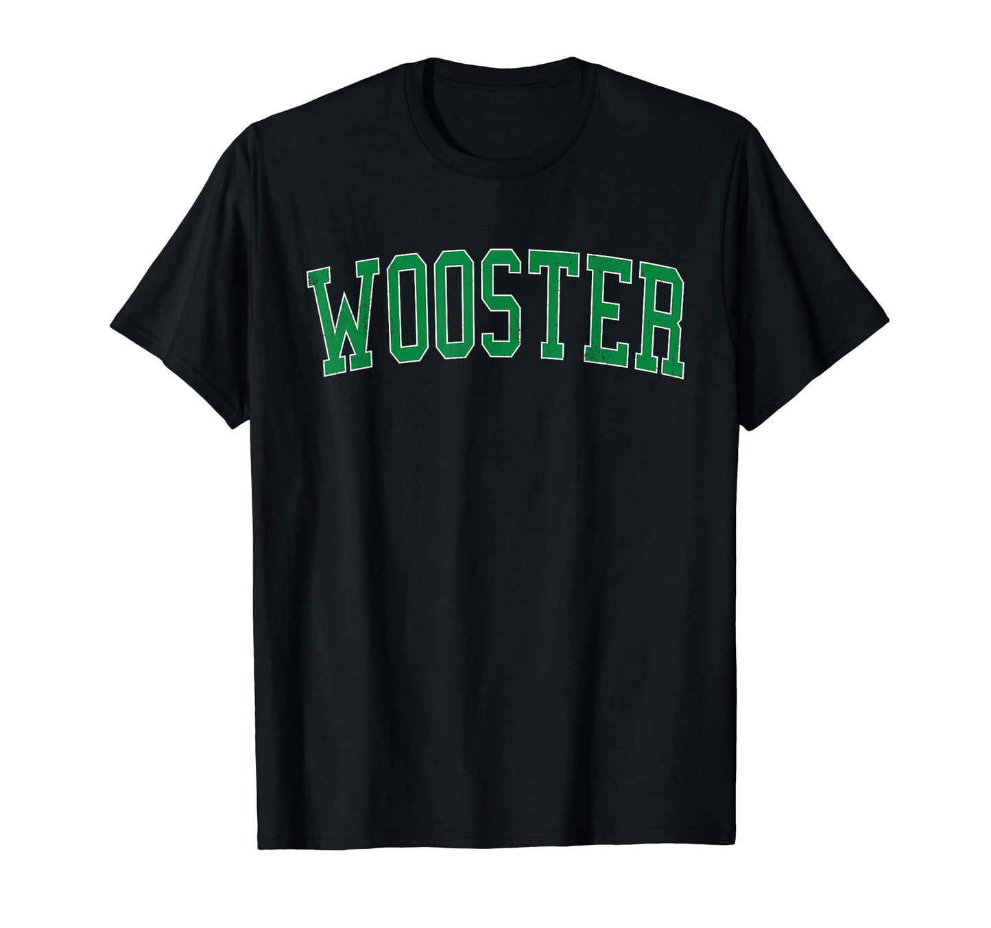 Wooster Oh Distressed Green Varsity T-Shirt - Unique Graphic for Adults - T-Shirt, Sweatshirt, Hoodie