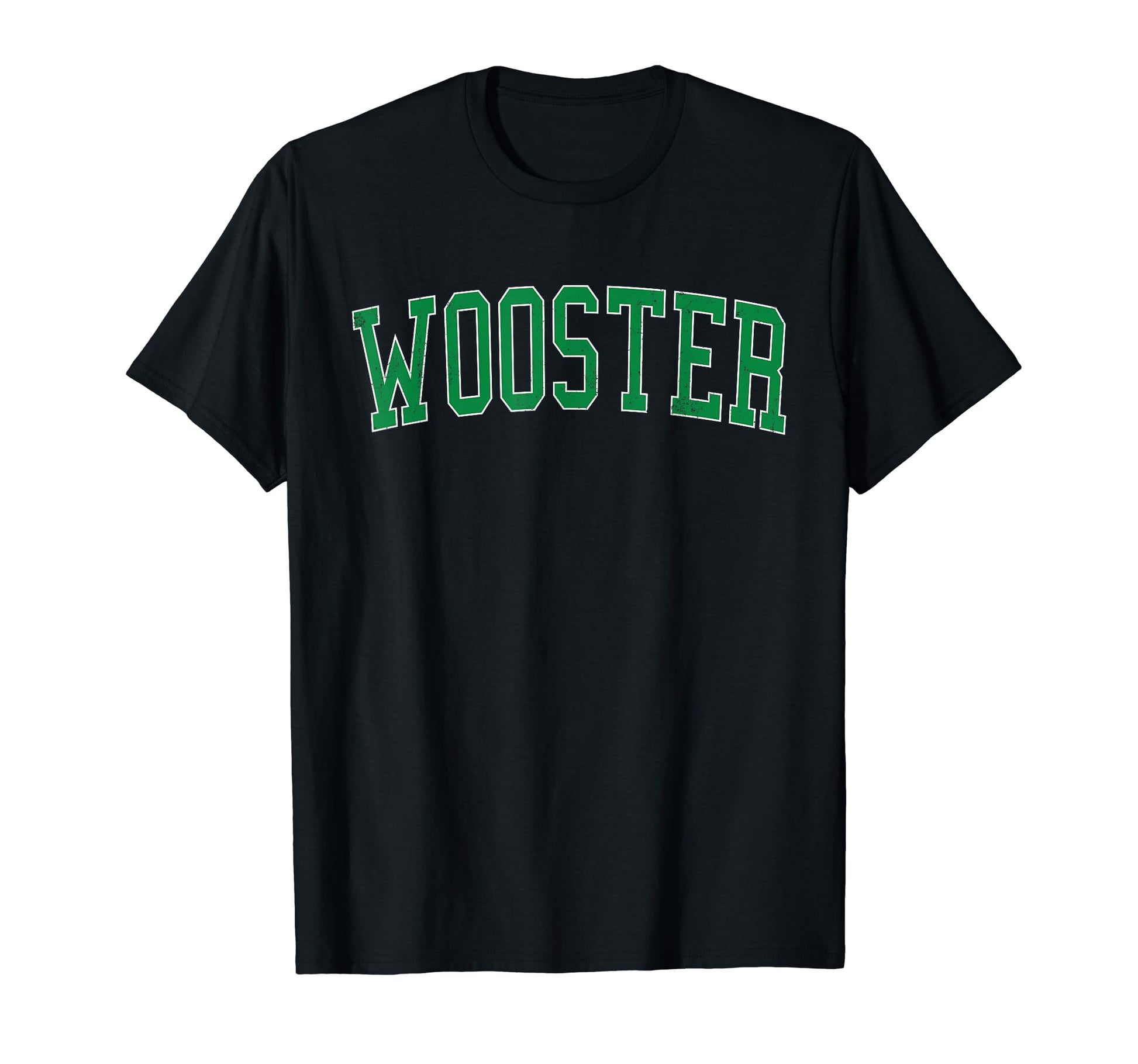 Wooster Oh Distressed Green Varsity T-Shirt - Unique Graphic for Adults - T-Shirt, Sweatshirt, Hoodie