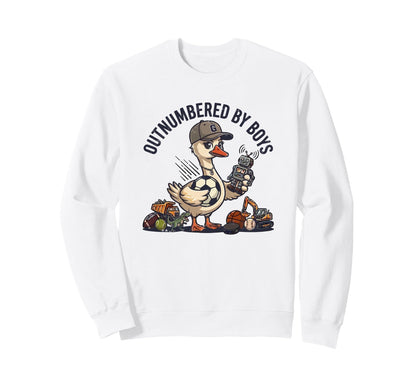 Outnumbered Mom Soccer Mom Sweatshirt - Minimalist Print for Adults - T-Shirt, Sweatshirt, Hoodie