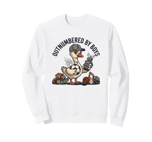 Outnumbered Mom Soccer Mom Sweatshirt - Minimalist Print for Adults - T-Shirt, Sweatshirt, Hoodie