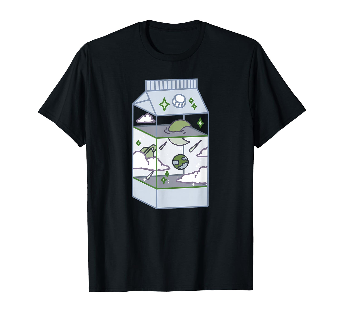 Japanese Aesthetic Milk Box Artwork Kawaii T-Shirt - Trendy Graphic Unisex - T-Shirt, Sweatshirt, Hoodie