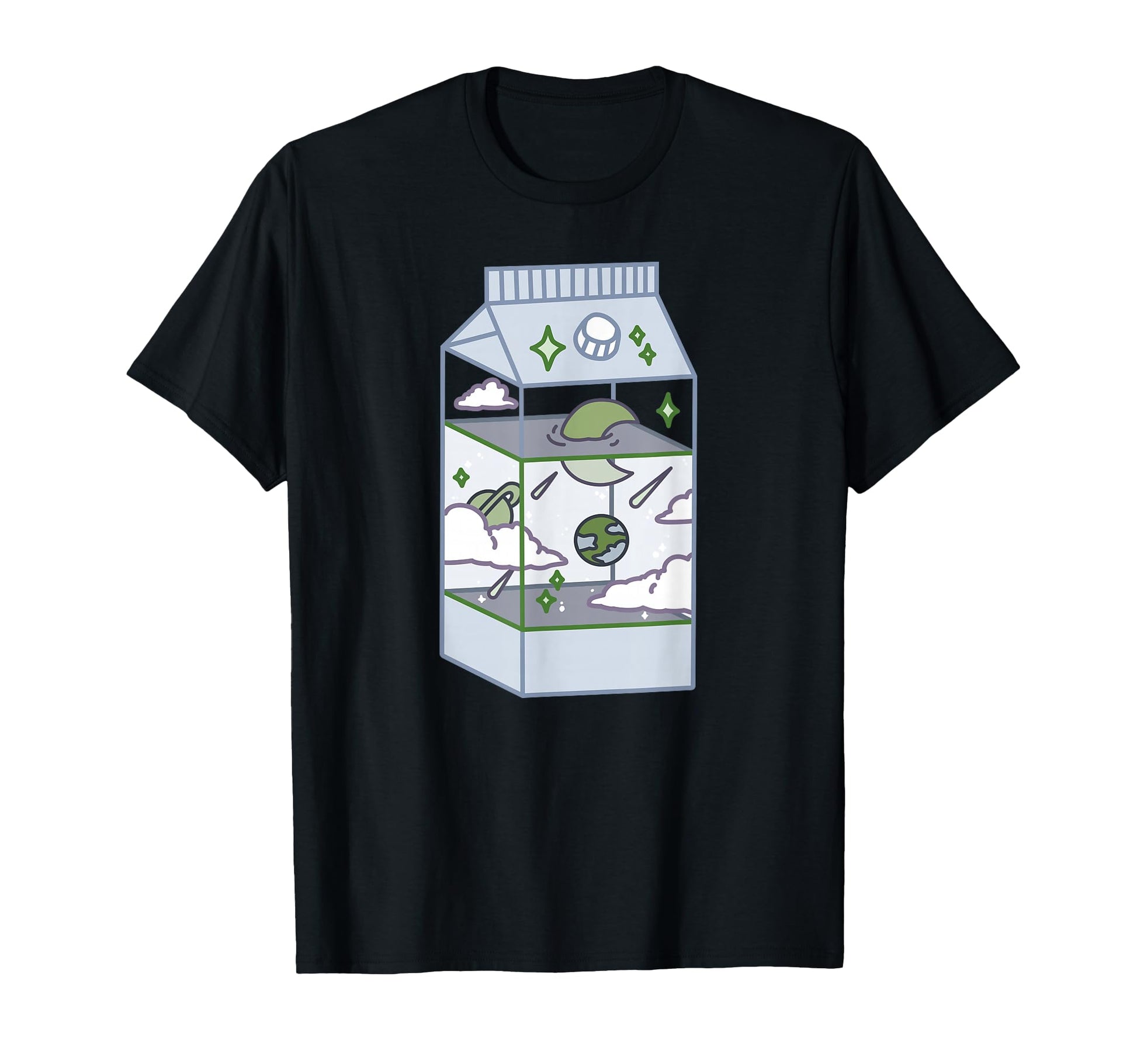 Japanese Aesthetic Milk Box Artwork Kawaii T-Shirt - Trendy Graphic Unisex - T-Shirt, Sweatshirt, Hoodie