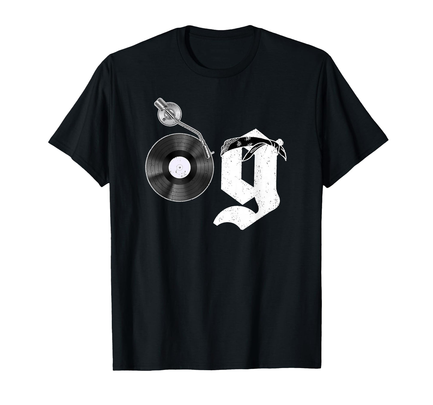 Old School Og Hip Hop Head Vinyl Cds Tapes T-Shirt - Graphic Print Unisex - T-Shirt, Sweatshirt, Hoodie