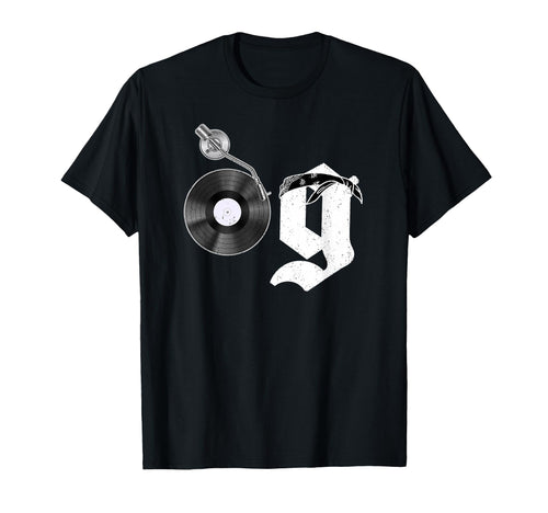 Old School Og Hip Hop Head Vinyl Cds Tapes T-Shirt - Graphic Print Unisex - T-Shirt, Sweatshirt, Hoodie