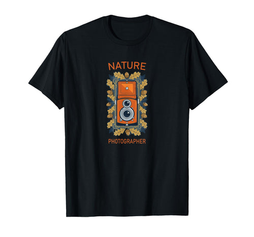 Nature Photographer Camera Fall Leaves T-Shirt - Graphic Print Men Women - T-Shirt, Sweatshirt, Hoodie