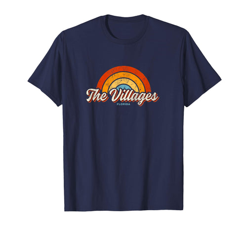Villages Florida Fl Rainbow 70S T-Shirt - Novelty Apparel Unisex - T-Shirt, Sweatshirt, Hoodie