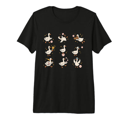 Silly Goose Playing Baseball Funny T-Shirt - Fun Novelty Design for Adults - T-Shirt, Sweatshirt, Hoodie