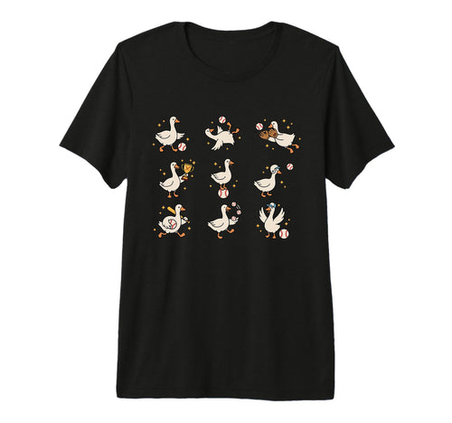 Silly Goose Playing Baseball Funny T-Shirt - Fun Novelty Design for Adults - T-Shirt, Sweatshirt, Hoodie