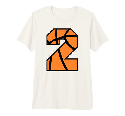 Basketball Number 2 Game Day School T-Shirt - Minimalist Print Unisex - T-Shirt, Sweatshirt, Hoodie