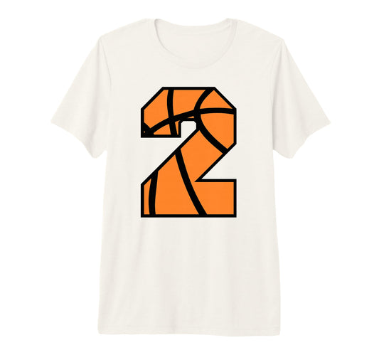 Basketball Number 2 Game Day School T-Shirt - Minimalist Print Unisex - T-Shirt, Sweatshirt, Hoodie