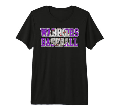 Warriors Baseball Mom Purple T-Shirt - Casual Everyday Wear Men Women - T-Shirt, Sweatshirt, Hoodie