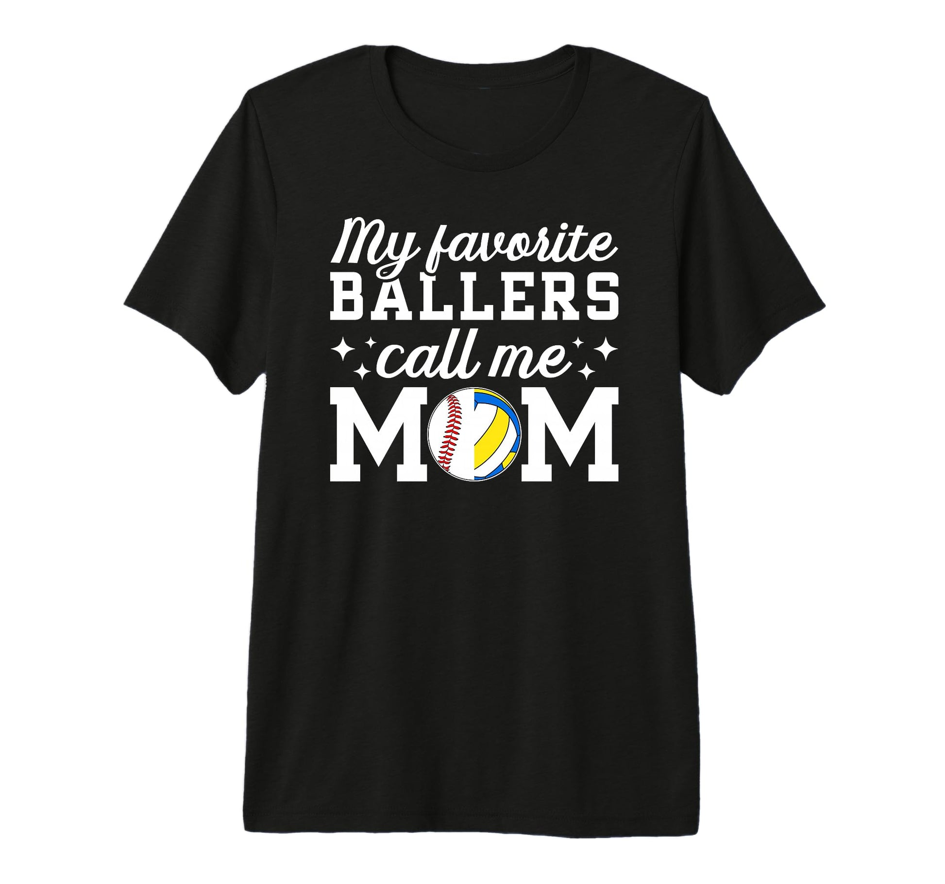 My Favorite Ballers Call Me Mom T-Shirt - Minimalist Print Men Women - T-Shirt, Sweatshirt, Hoodie