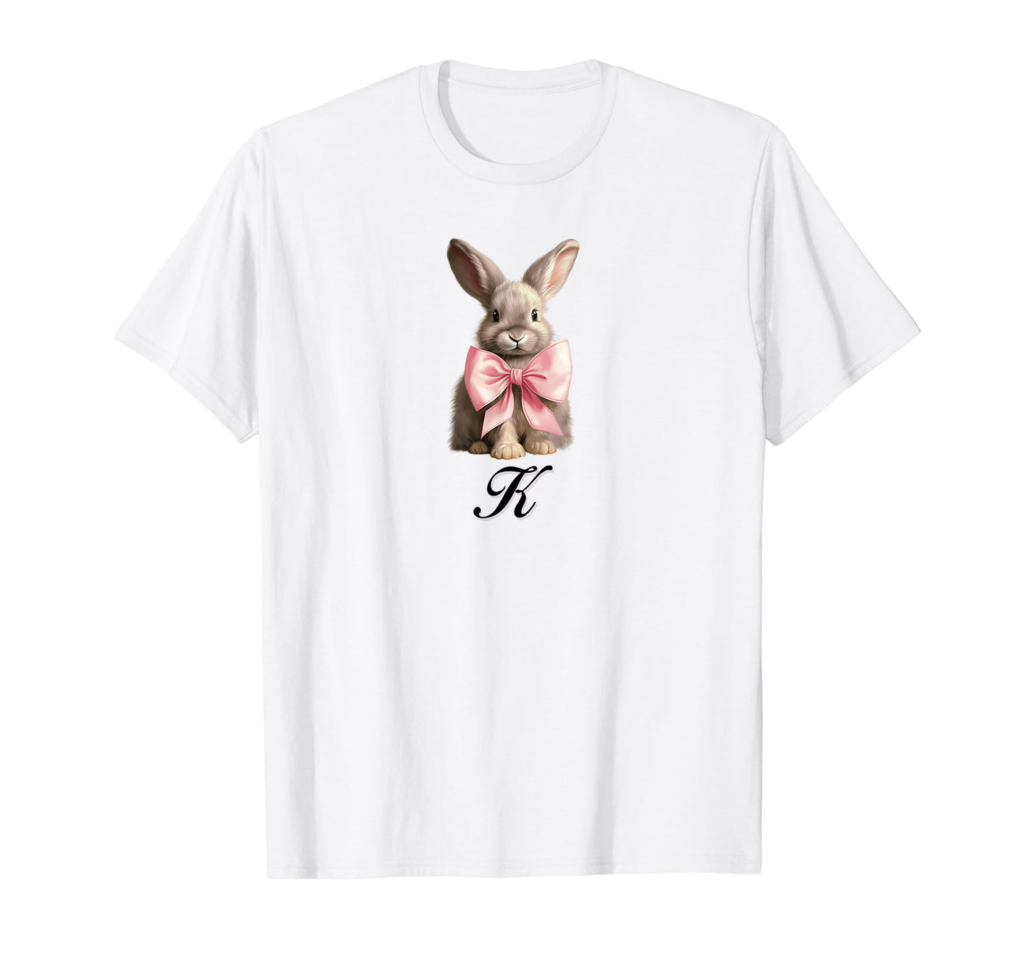 K Bunny Coquette Bow Girlcore Y2K T-Shirt - Custom Art Print Men Women - T-Shirt, Sweatshirt, Hoodie