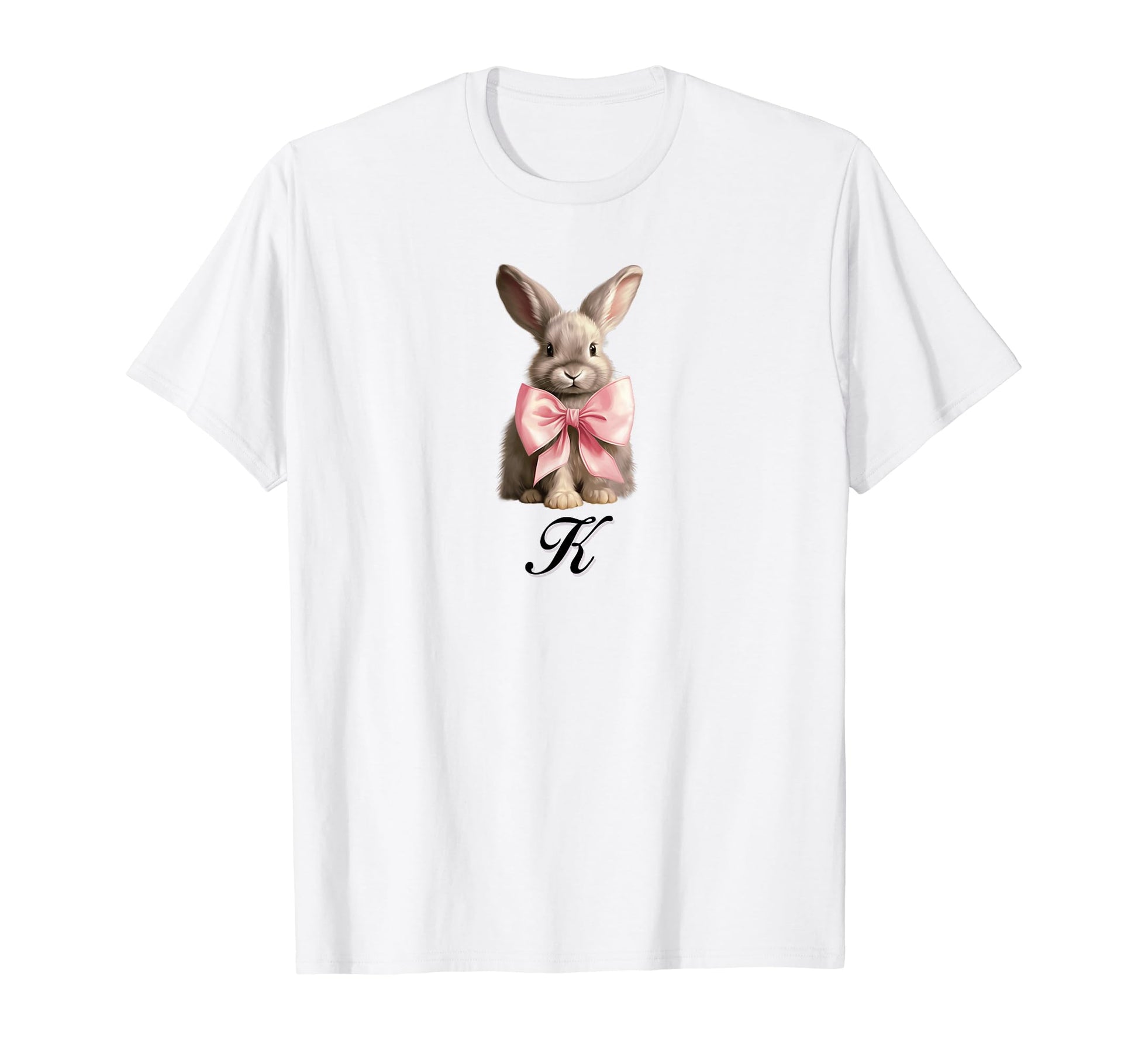 K Bunny Coquette Bow Girlcore Y2K T-Shirt - Custom Art Print Men Women - T-Shirt, Sweatshirt, Hoodie