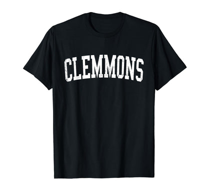 Clemmons Nc Distressed White Varsity T-Shirt - Custom Art Print Men Women - T-Shirt, Sweatshirt, Hoodie