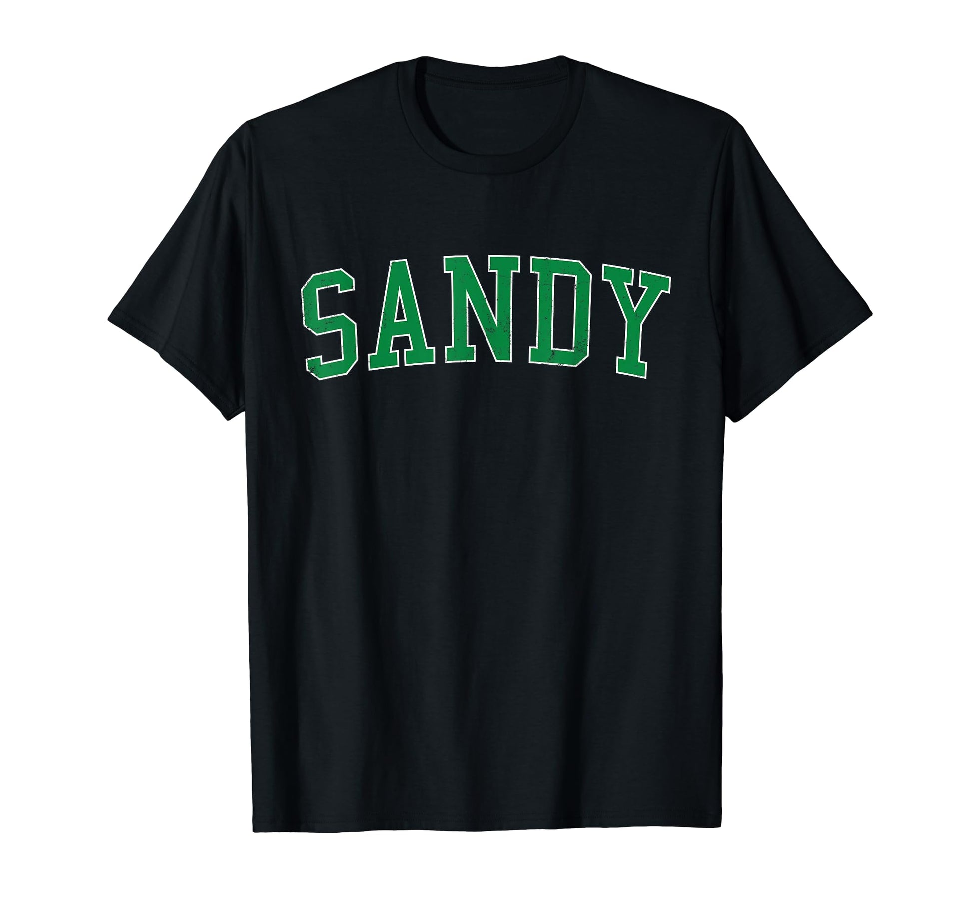 Sandy Or Distressed Green Varsity T-Shirt - Minimalist Print Men Women - T-Shirt, Sweatshirt, Hoodie