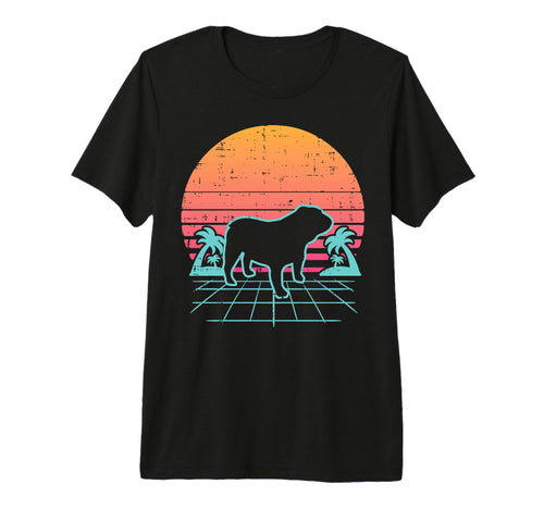 English Bulldog Vaporwave Aesthetic T-Shirt - Aesthetic Graphic for Adults - T-Shirt, Sweatshirt, Hoodie