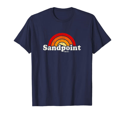 Sandpoint Idaho Id 70S Rainbow T-Shirt - Casual Everyday Wear for Adults - T-Shirt, Sweatshirt, Hoodie