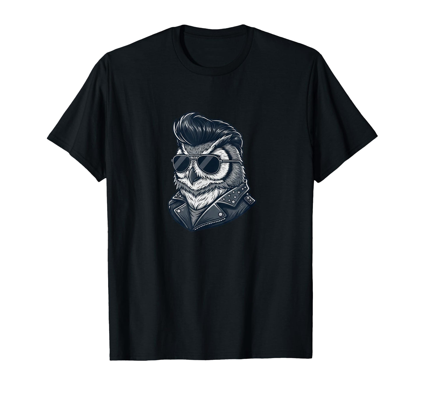 Owl Rock Roll 60S T-Shirt - Fun Novelty Design for Adults - T-Shirt, Sweatshirt, Hoodie