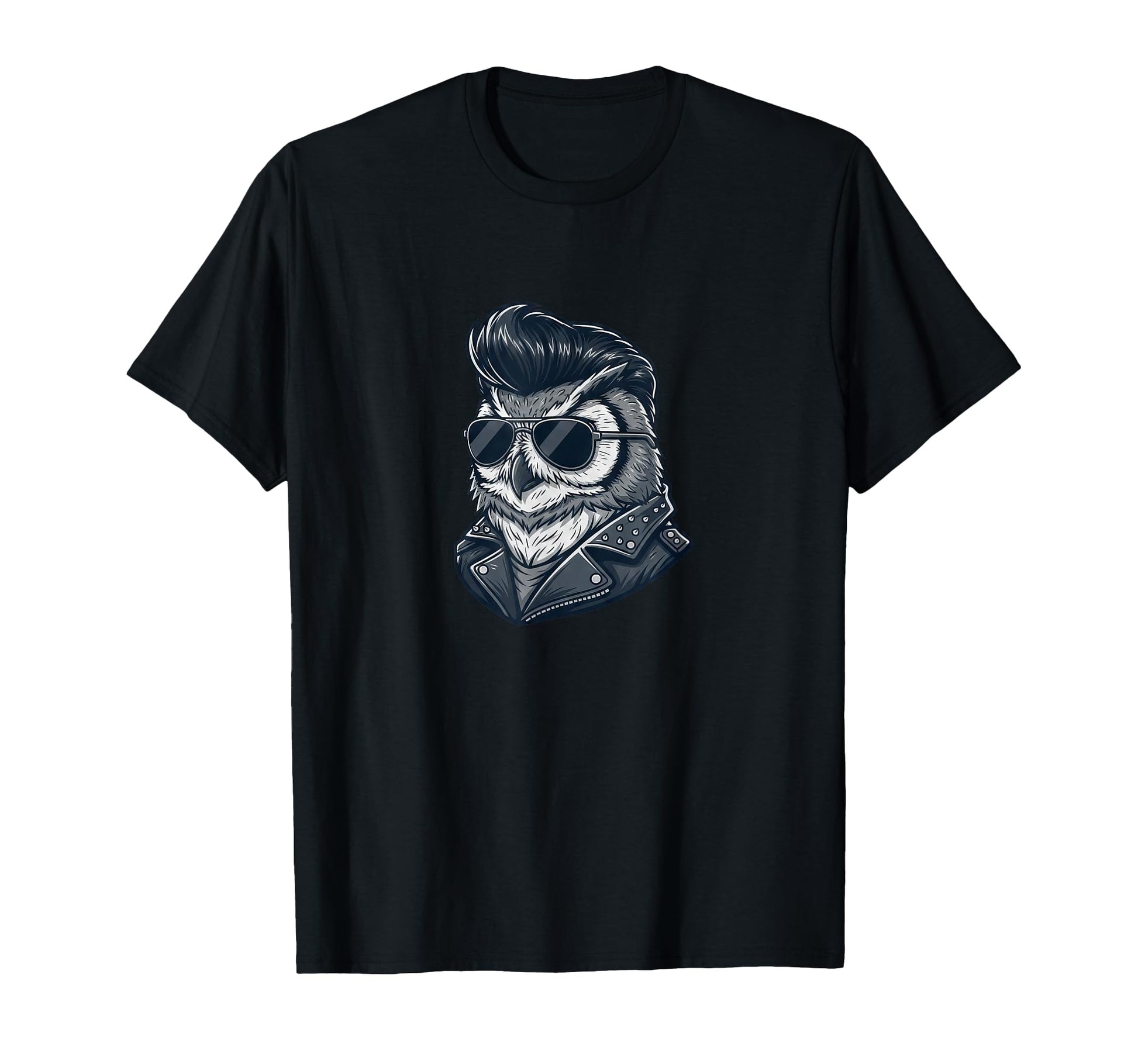 Owl Rock Roll 60S T-Shirt - Fun Novelty Design for Adults - T-Shirt, Sweatshirt, Hoodie