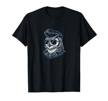 Owl Rock Roll 60S T-Shirt - Fun Novelty Design for Adults - T-Shirt, Sweatshirt, Hoodie