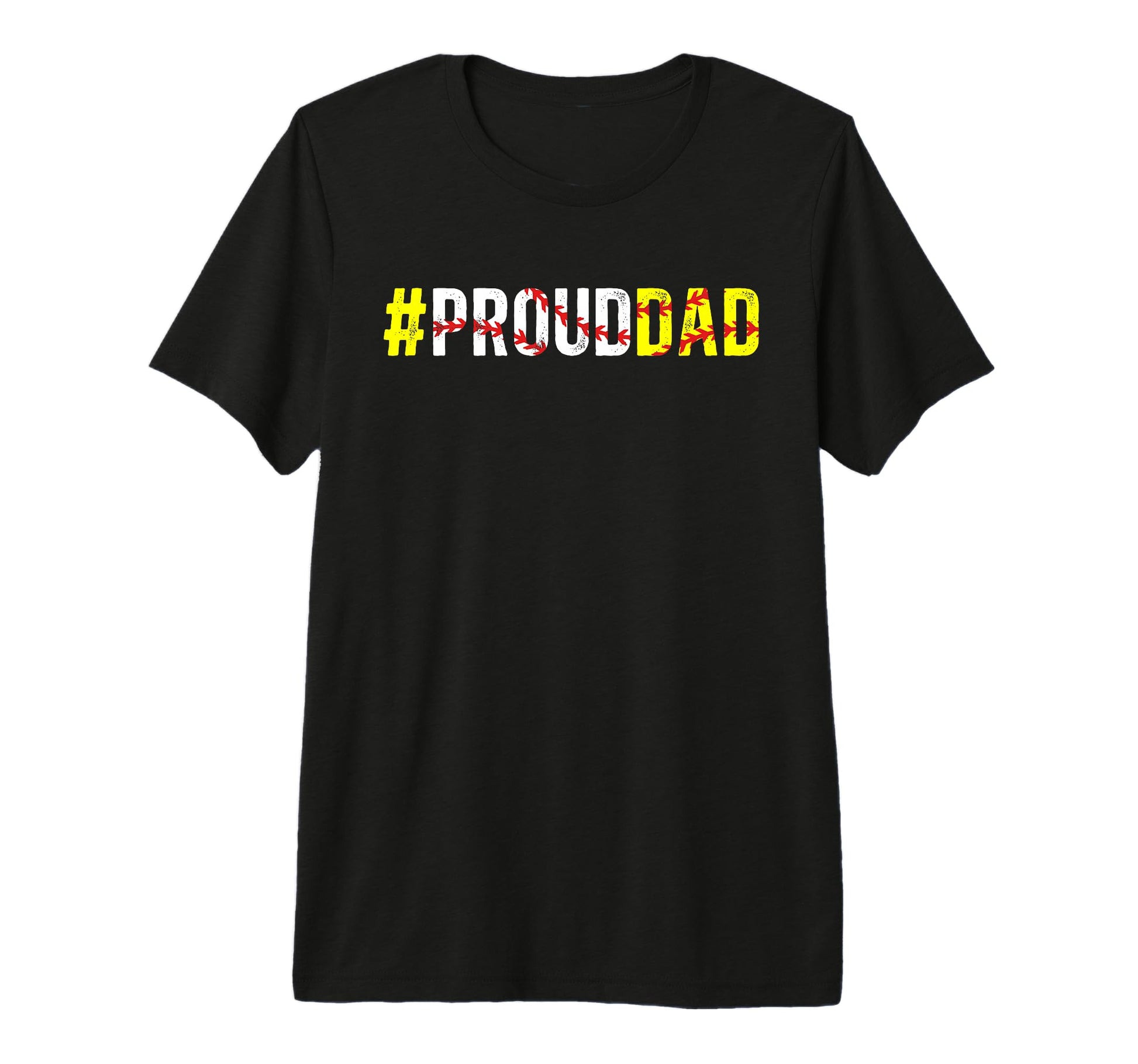 Mens Proud Dad Baseball Softball Dad T-Shirt - Minimalist Print for Adults - T-Shirt, Sweatshirt, Hoodie