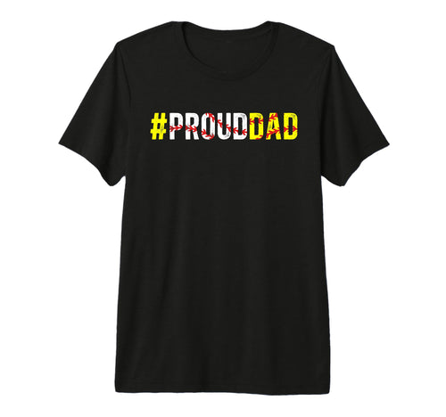 Mens Proud Dad Baseball Softball Dad T-Shirt - Minimalist Print for Adults - T-Shirt, Sweatshirt, Hoodie