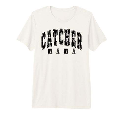 Catcher Mama Baseball Softball Mother T-Shirt - Unique Graphic for Adults - T-Shirt, Sweatshirt, Hoodie