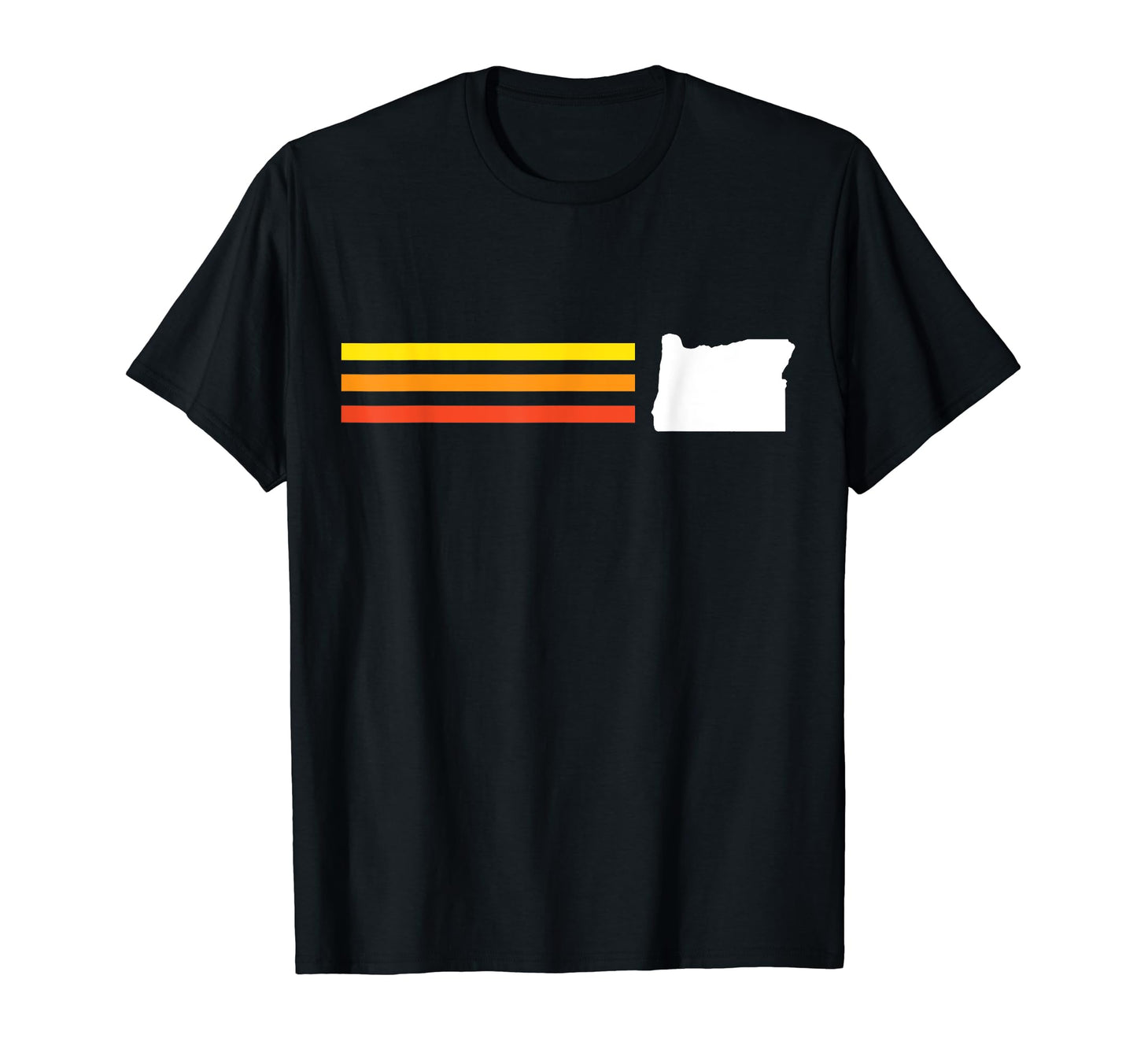 70S Oregon Striped T-Shirt - Minimalist Print for Adults - T-Shirt, Sweatshirt, Hoodie