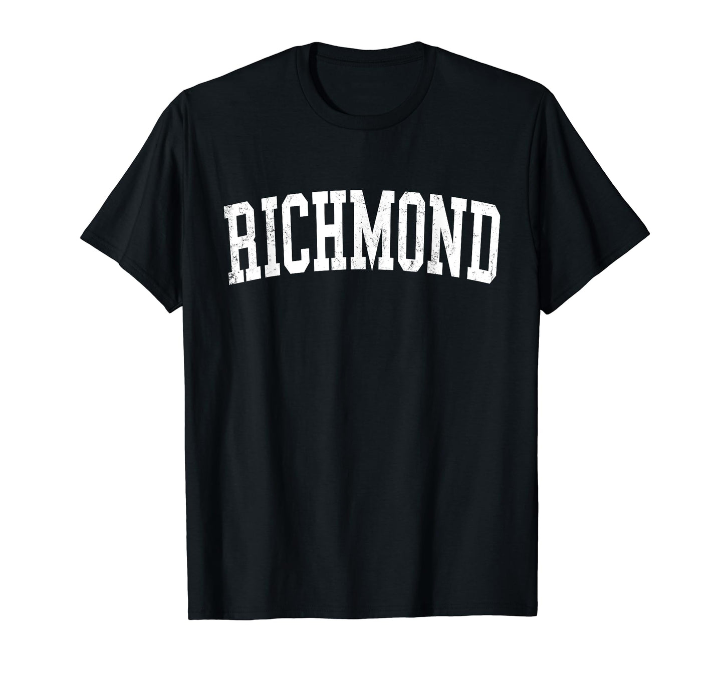 Richmond Va Distressed White Varsity T-Shirt - Trendy Graphic Men Women - T-Shirt, Sweatshirt, Hoodie