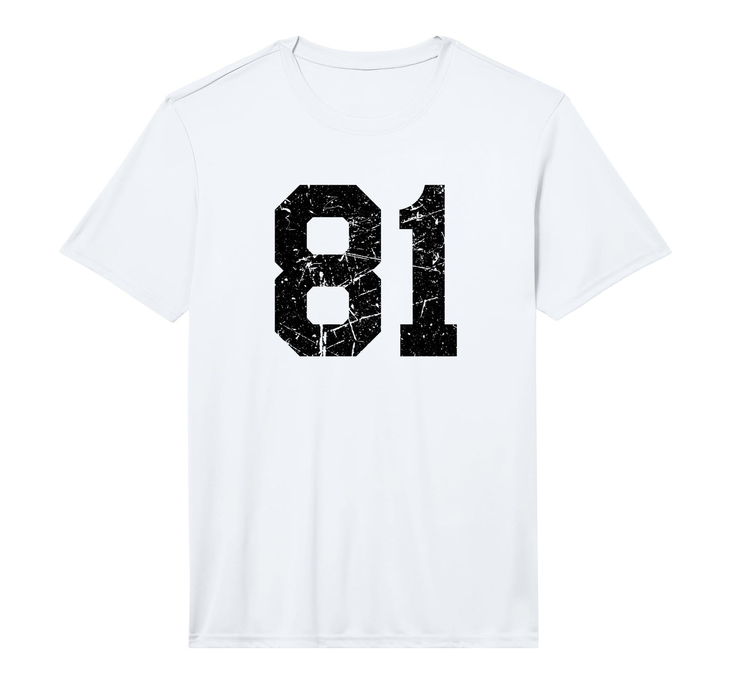 Distressed Sport Team Number 81 Performance T-Shirt - Graphic Print Unisex - T-Shirt, Sweatshirt, Hoodie