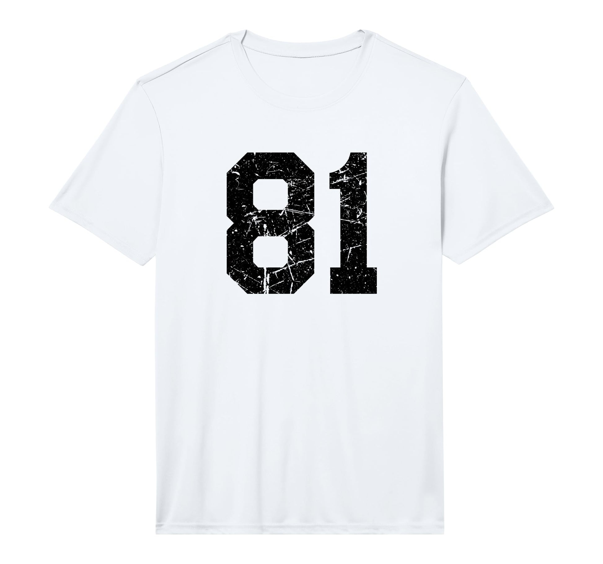Distressed Sport Team Number 81 Performance T-Shirt - Graphic Print Unisex - T-Shirt, Sweatshirt, Hoodie