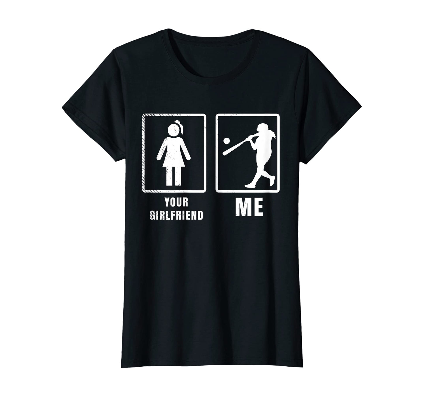 Baseball Player Your Girlfriend And Me T-Shirt - Trendy Graphic for Adults - T-Shirt, Sweatshirt, Hoodie