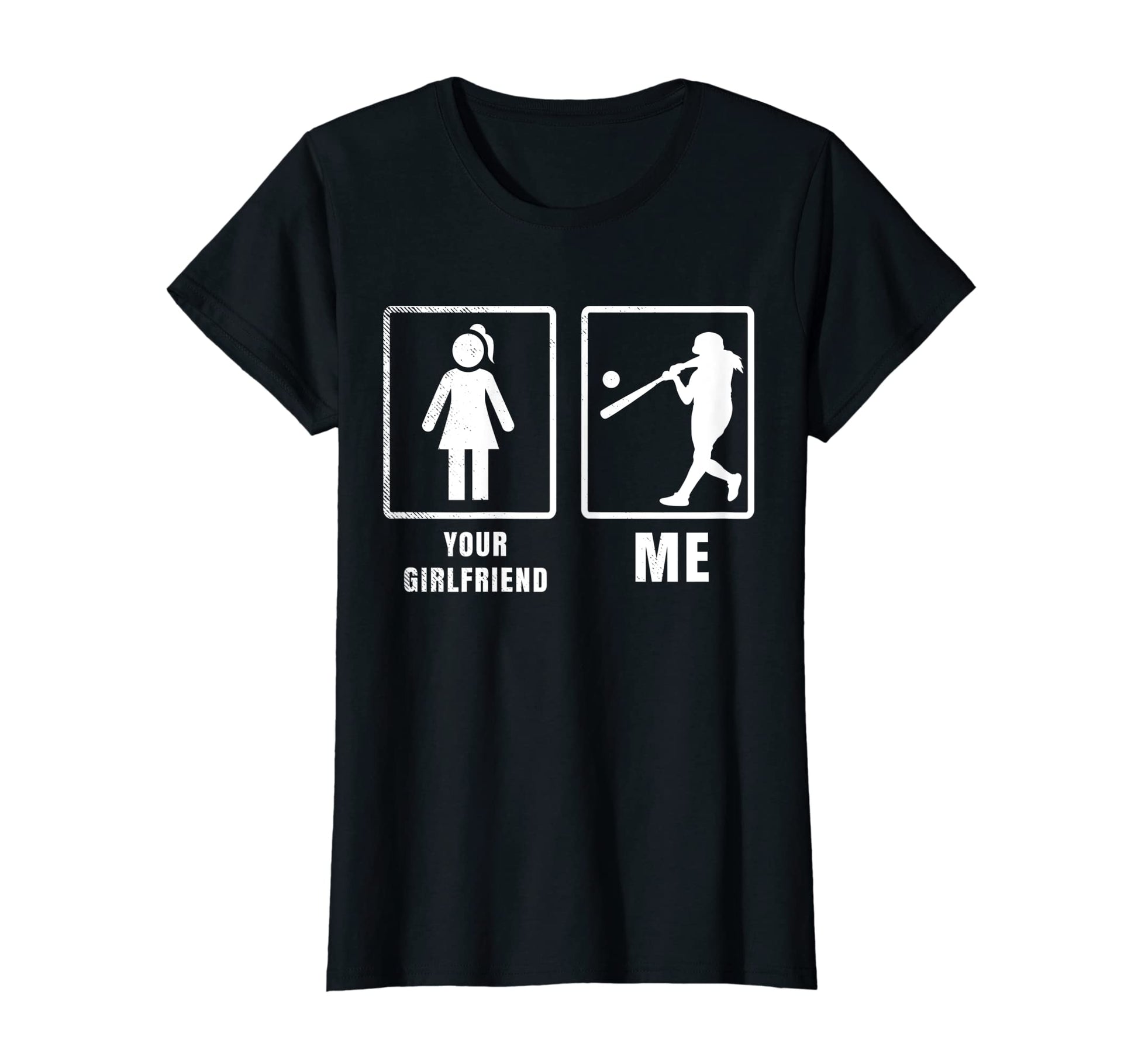Baseball Player Your Girlfriend And Me T-Shirt - Trendy Graphic for Adults - T-Shirt, Sweatshirt, Hoodie