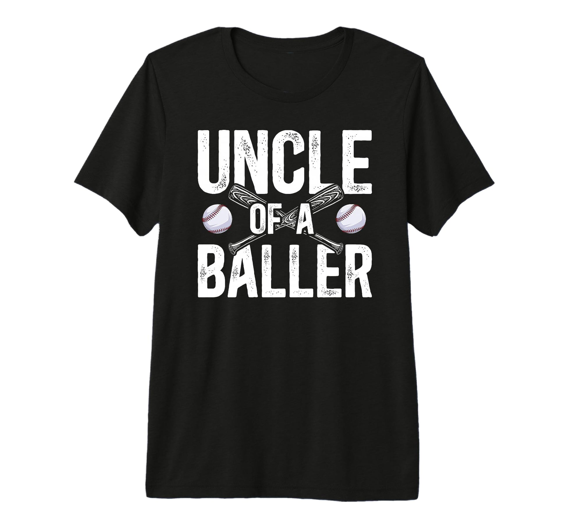 Mens Uncle Baller Baseball Uncle T-Shirt - Minimalist Print Unisex - T-Shirt, Sweatshirt, Hoodie